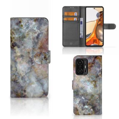 Xiaomi 11T | 11T Pro | Bookcase | Marmer Grijs
