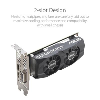 VGA ASUS GeForce RTX 3050 RTX3050-O6G-LP-BRK - thumbnail