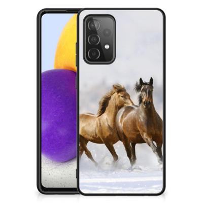Samsung Galaxy A72 (5G/4G) Dierenprint Telefoonhoesje Paarden Samsung Galaxy A72 (5G/4G) Dierenprint Telefoonhoesje Paarden