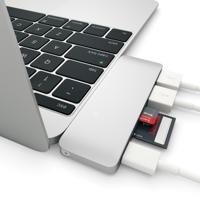 SATECHI Aluminium Type-C USB 3.0 3-in-1 Combo Hub Met USB-C Pass-Through - Voor M2/ M1 Macbook Pro/Air, M2/ M1 iPad Pro/Air, M2 Mac Mini, iMac M1 (Zilver) - thumbnail