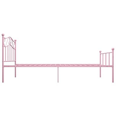 Bedframe metaal roze 90x200 cm Bedframe metaal roze 90x200 cm