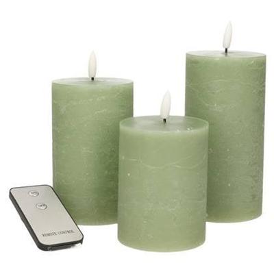 Ledkaars wax 3d lont ab b/o s3 jadegroen Anna's Collection - Annas collection