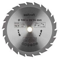 Wolfcraft Handcirkelzaagblad | HM | 22 Zähne | Ø184mm | 1 stuk - 6373000 - thumbnail