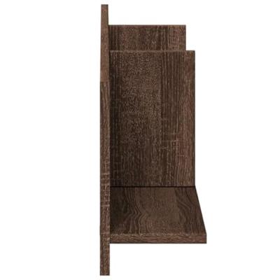 Wandkast 100x16,5x30 cm bewerkt hout bruin eikenkleur