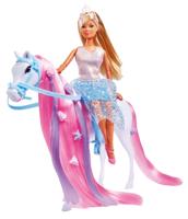 Simba - Steffi Love Princess and Horse - Modelpop 29cm - Jurk + Tiara - Inclusief kappersaccessoires - thumbnail