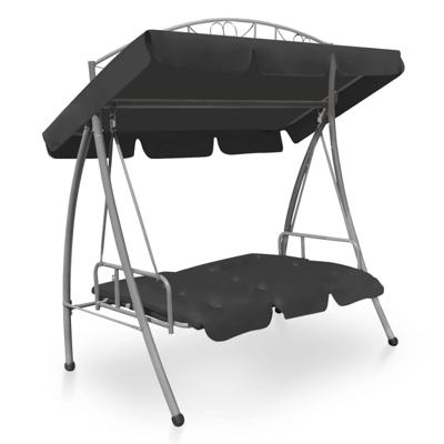 Schommelbank voor buiten met dak 198x120x205 cm staal antraciet