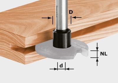 Festool S8 1,5-5 D14 Spindel voor schijfgroeffrees S 8mm - 499805 Festool S8 1,5-5 D14 Spindel voor schijfgroeffrees S 8mm - 499805
