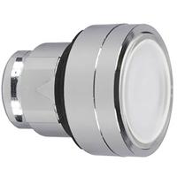 Schneider Electric ZB4BA18 Frontelement voor verlichte druktoets Bedieningsknop vlak Wit 1 stuk(s) - thumbnail