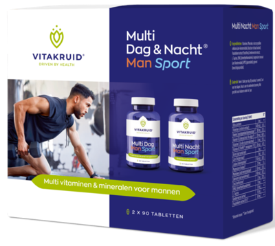 Vitakruid Multi Dag & Nacht Man Sport 100% Vegan 2 x 90