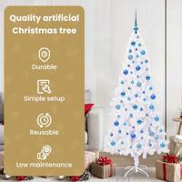 Kunstkerstboom met 300 LED Wit 180 cm PVC en staal - thumbnail