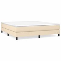 Boxspringframe stof crmekleurig 160x200 cm - thumbnail