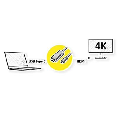 Roline 11.04.5847 USB-C-displaykabel USB-C / HDMI Adapterkabel USB-C stekker, HDMI-A-stekker 2.00 m Meerdere kleuren Roline 11.04.5847 USB-C-displaykabel USB-C / HDMI Adapterkabel USB-C stekker, HDMI-A-stekker 2.00 m Meerdere kleuren