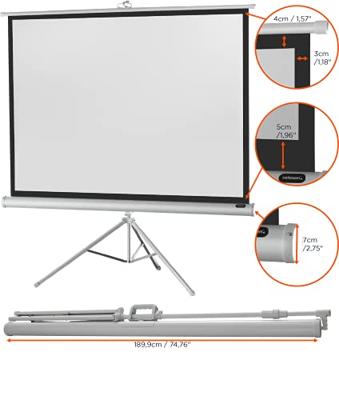 Celexon 1090269 Oprolbaar projectiescherm (statief) 176 x 132 cm Beeldverhouding: 4:3 - thumbnail