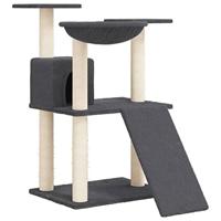 VidaXL Kattenmeubel met sisal krabpalen 83 cm donkergrijs - thumbnail