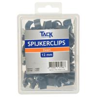Spijkerclips zwart 12mm 100 stuks - thumbnail