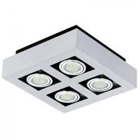 Eglo Led plafondspotLoke 1 4-lichts led metaalgrijs - 91355 - thumbnail