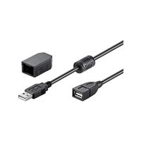Goobay 93284 USB 2.0 Hi-Speed verlengkabel met veiligheidsclip, 2 m zwart - thumbnail