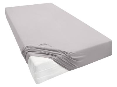 Biberna Jersey hoeslaken voor boxspringmatrassen (Grijs, 140-160 x 200-220 cm)