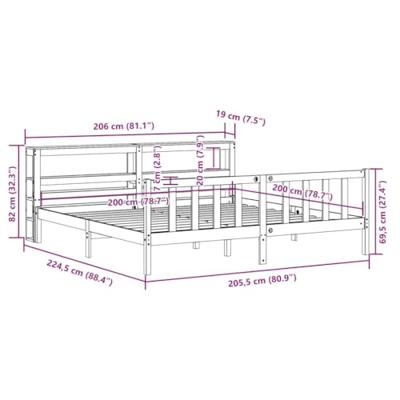 Bedframe zonder matras massief grenenhout 200x200 cm Bedframe zonder matras massief grenenhout 200x200 cm