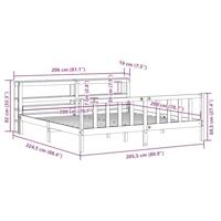 Bedframe zonder matras massief grenenhout 200x200 cm - thumbnail
