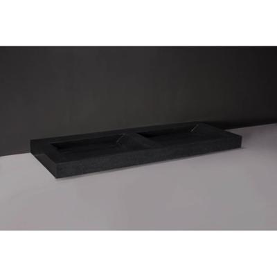 Wastafel Forzalaqua Bellezza Doppio Cloudy Marmer Graniet Gezoet 2 Kraangaten 140,5x51,5x9 cm Forzalaqua Wastafel Forzalaqua Bellezza Doppio Cloudy Marmer Graniet Gezoet 2 Kraangaten 140,5x51,5x9 cm Forzalaqua