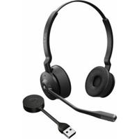 Jabra Engage 55 draadloze stereo headset met Link 400 USB-A DECT adapter - noise cancelling microfoon, groot bereik en gehoorbescherming - MS Teams gecertificeerd, werkt met andere platformen - zwart - thumbnail