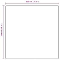 Antislip Shaggy Tapijt Crème 200 x 200 cm PP - thumbnail