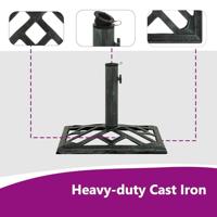 VidaXL Parasolvoet 44x44x31 cm gietijzer groen - thumbnail