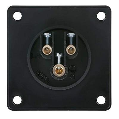 PCE CEE 16A 3-polige inbouw socket male zwart PCE CEE 16A 3-polige inbouw socket male zwart