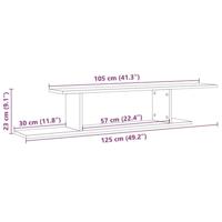 Tv-wandschap 125x18x23 cm bewerkt hout oud houtkleurig - thumbnail