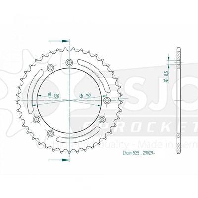 ESJOT Chain wheel 525 41z steel black