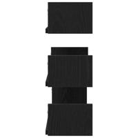 Wandschappen 3 st bewerkt hout zwart eiken - thumbnail