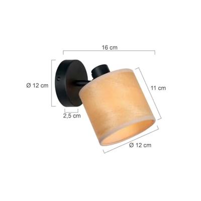 Steinhauer WandlampBambus zwart met bamboe enkel - 3665ZW