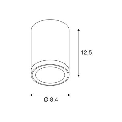 SLV PlafondspotEnola Round S - 1003426