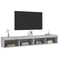 Tv-meubels met LED-verlichting 2 st 100x30x30 cm betongrijs - thumbnail