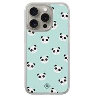 iPhone 15 Pro Max hybride hoesje - Panda print - thumbnail