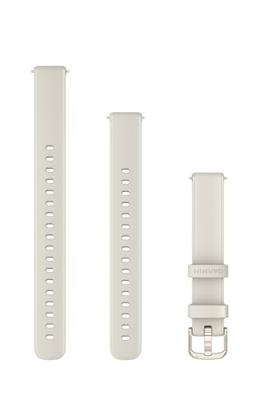 Garmin Lily 2 (14mm) Bandje, alleen Geschikt voor Lily 2 Standard, Active en Classic series, Originele accessoire, Silicone, Cream and Gold Hardware