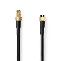 Nedis Antennekabel | SMA Male | SMA Female | Verguld | 50 Ohm | Dubbel Afgeschermd | 10.0 m | Rond | PVC | Zwart | Label - CSGL02400BK100 - thumbnail