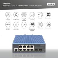 Digitus DN-651157 Industrial Ethernet Switch 8 + 2 poorten 1 GBit/s - thumbnail
