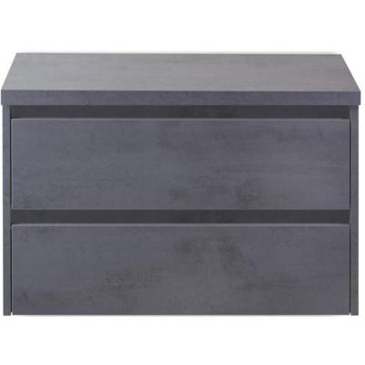 Dante Badmeubelset 80 cm - Beton Antraciet - Wastafelbovenblad