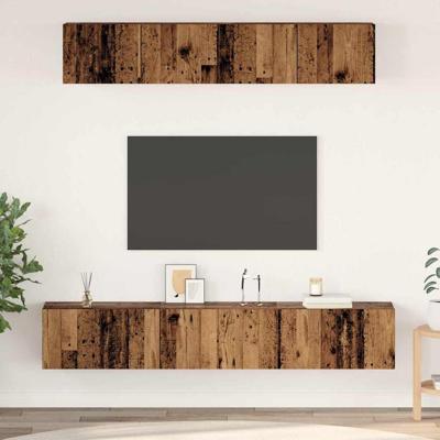 Tv-meubelset 5 pcs Oud hout 100 x 30 x 30 cm Bewerkt hout
