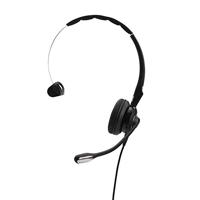 Jabra Biz 2400 II QD on-ear mono headset met snelkoppeling, lichtgewicht noise cancelling kabel-hoofdtelefoon met HD voice en zacht hoofdkussen voor tafeltelefoons, zwart/zilver - thumbnail