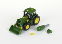 Klein Toys john deere trekker voorlader met contragewicht - bouwset 6215 r trekker - 24,5x9,5x12 cm - groen geel - thumbnail