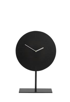 Light & Living Klok Waiwo op voet, mat zwart-zilver