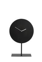 Light & Living Klok Waiwo op voet, mat zwart-zilver - thumbnail