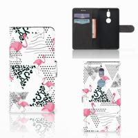 Nokia 7 | Telefoonhoesje | Met pasjeshouder | Flamingo Triangle - thumbnail