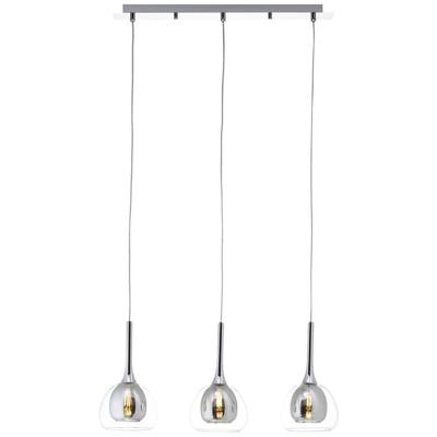 Brilliant Eetkamer hanglampHadan chroom met smoke glas - 85573/20