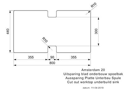 Reginox Amsterdam 20 caffe silvery spoelbak