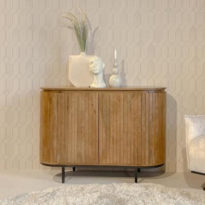 Livingfurn Smal Dressoir 'Noor' Mangohout, 115cm, kleur Naturel