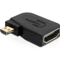DeLOCK HDMI A/micro-D 19-p HDMI-A F 19-p micro HDMI-D M Zwart - thumbnail